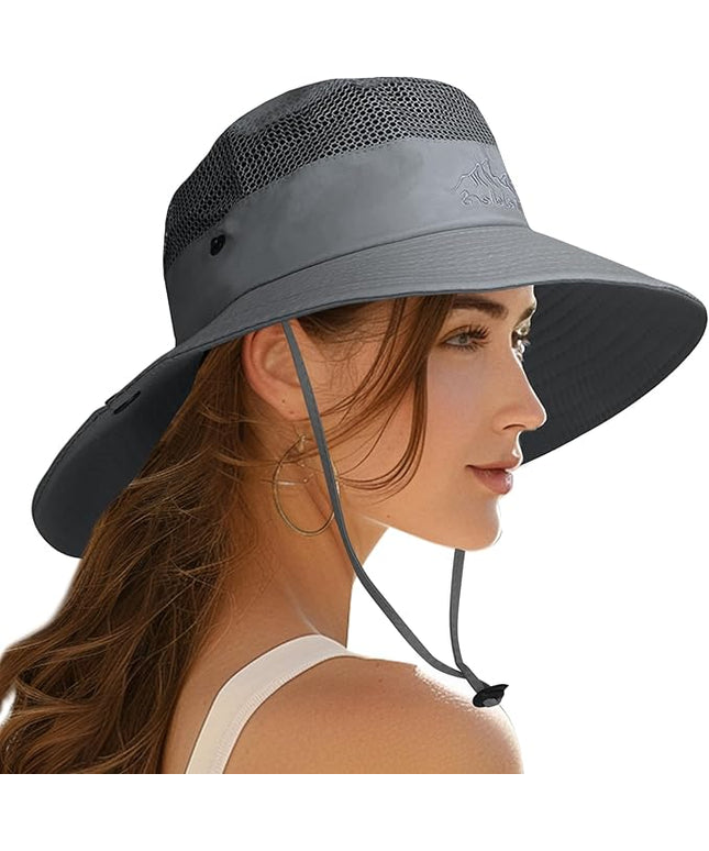 PFFY Sun Bucket Hats for Men Women 3” Wide Brim UPF 50+ Fishing & Beach Hat