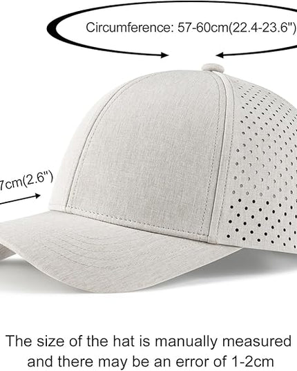 VOBOOM Men Snapback Trucker Hat, Baseball Cap for Breathable Side Laser Cut Holes