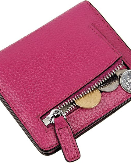 AINIMOER Small Leather Wallet for Women, Ladies Credit Card Holder RFID Blocking Women's Mini Bifold Pocket Purse