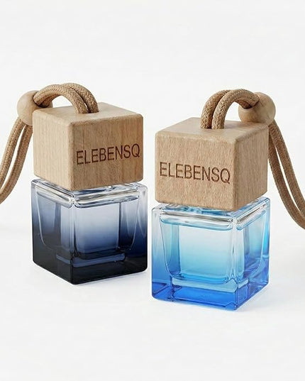 2 Pack Car Air Freshener Essential Oil Diffuser, Luxurious Midnight Blue & Winter Ocean Fragrance, Long-Lasting Automotive Air Fresheners, for Friends’ Birthdays and New Year