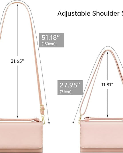 KUKOO Small Crossbody Bag Cell Phone Purse Wallet with Credit Card Slots for Women