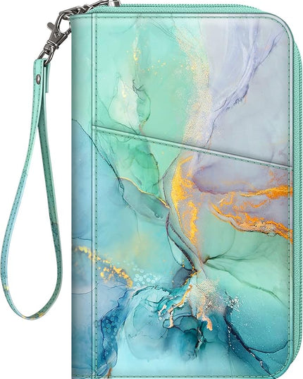 Fintie Family Passport Holder Wallet, RFID Blocking Travel Document Organizer Clutch Bag Credit Cards Case Cover for Women Men