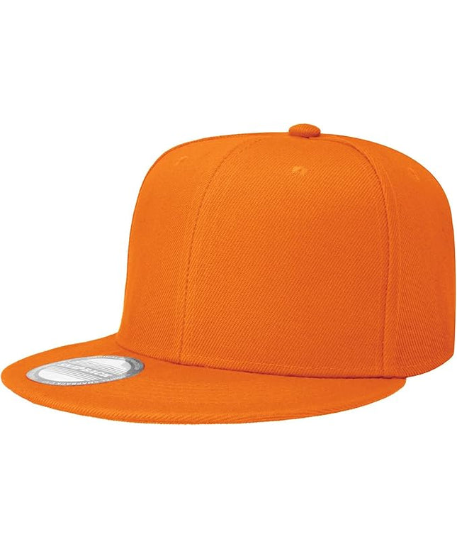 Classic Snapback Hat Cap Hip Hop Style Flat Bill Blank Solid Color Adjustable Size