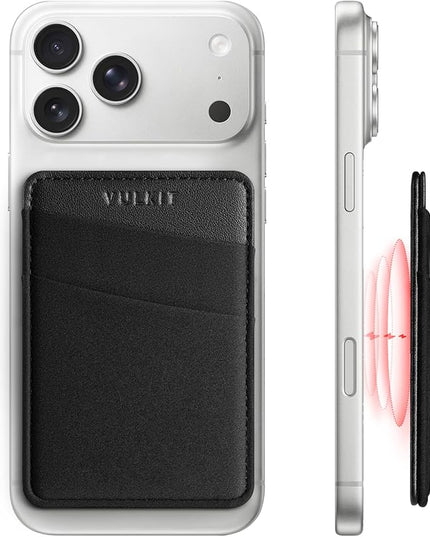 VULKIT Magnetic Phone Wallet for MagSafe- RFID Blocking - Card Holder Wallet for iPhone 16/15/14/13/12 Series & Phone Case with MagSafe
