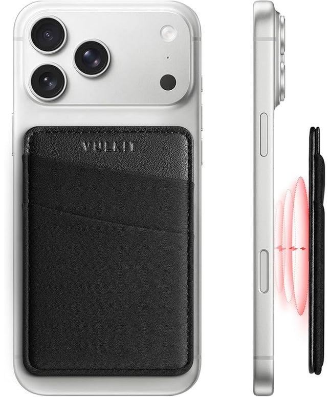 VULKIT Magnetic Phone Wallet for MagSafe- RFID Blocking - Card Holder Wallet for iPhone 16/15/14/13/12 Series & Phone Case with MagSafe