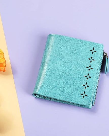 Lavemi Ultra Thin Small Compact Leather Womens Girls Wallets RFID Blocking Credit Card Holder for Women