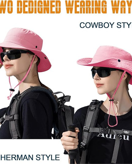 Sun Hats for Men Women Fishing Hat UPF 50+ Quick Dry Foldable Bucket Hat Adjustable Safari Hat for Beach Hiking