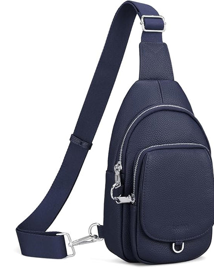 befen Anti Theft Genuine Leather Sling Bag for Women RFID Small Crossbody Bag Chest Bag Leather Fanny Packs for Travel