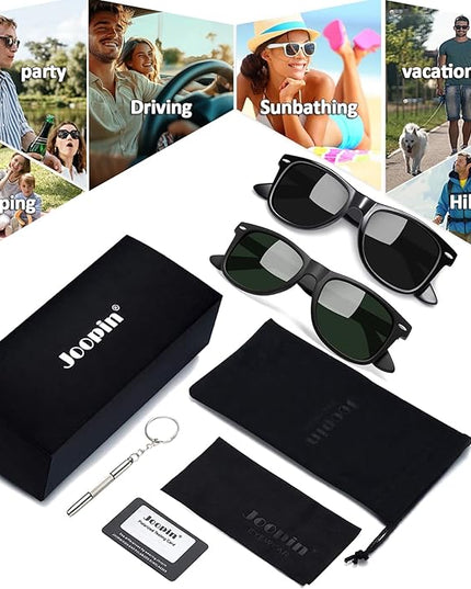 Joopin Square Sunglasses Polarized UV Protection Trendy Designer Sun Glasses Men Women