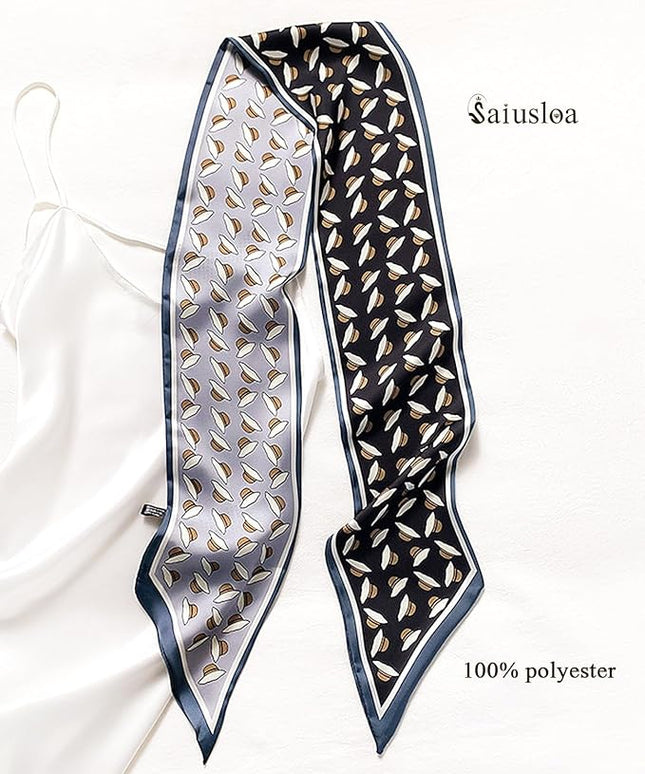 Purse Scarf For Handbags Head Scarves For Women's Hair Bags Scarfs Long Skinny Scarves Fashion Silky