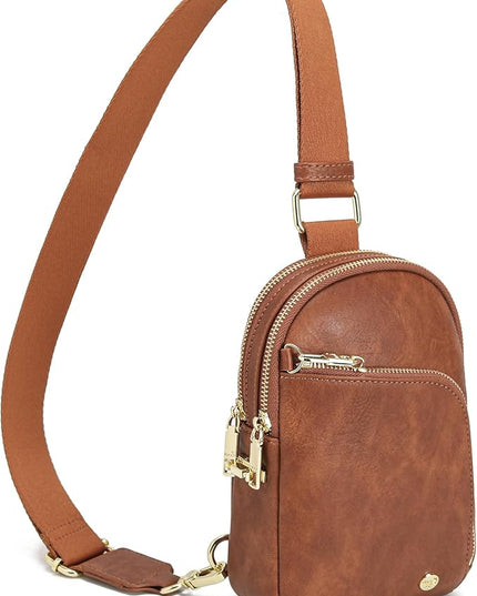 INICAT RFID Blocking Sling Bag Anti Theft Crossbody Bags Women Valentine's Day Gifts Travel Purses Vegan Leather