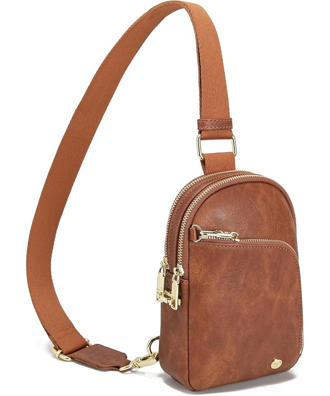 INICAT RFID Blocking Sling Bag Anti Theft Crossbody Bags Women Valentine's Day Gifts Travel Purses Vegan Leather
