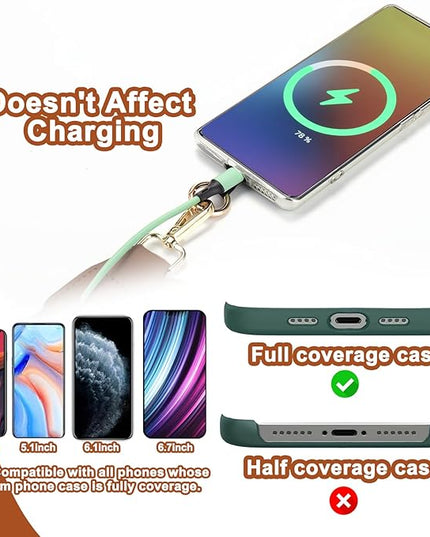 XANGNIER Clip and Go Strap for Phone with Wallet Crossbody, Phone Strap with Zippered Wallet, Adjustable Anti Theft Cellphone Lanyard for Women, Cellphone Chain Accessories,Multicolor 13
