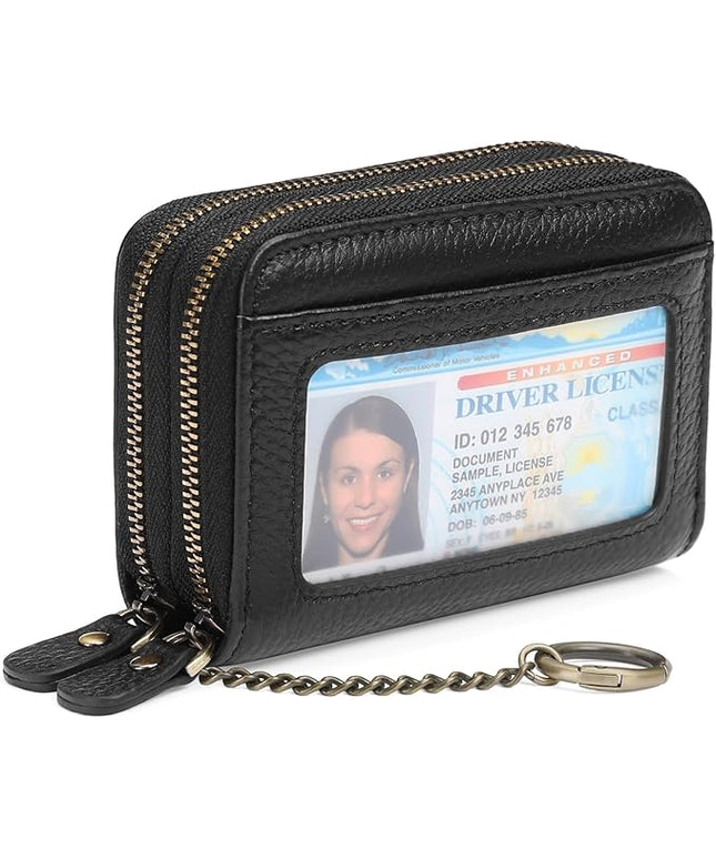 GOIACII Small Genuine Leather Wallet for Women, RFID Blocking Credit Card Holder Wallet