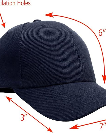 Falari Wholesale Bulk Lot 12-Pack Baseball Cap Adjustable Size Plain Blank Solid Color