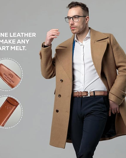 Marino’s Premium Belt Men, Genuine Leather Dress Belt for Men, Casual Mens Belt in Gift Box