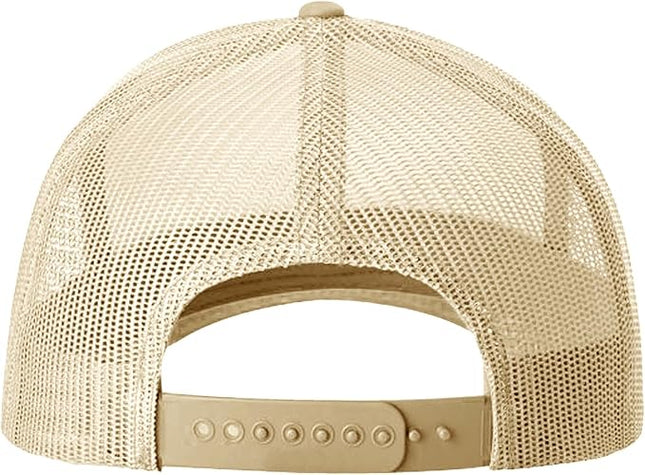 TZ Promise Men Women Plain Cotton Trucker Cap with Breathable Mesh Back, Snapback Baseball Hats