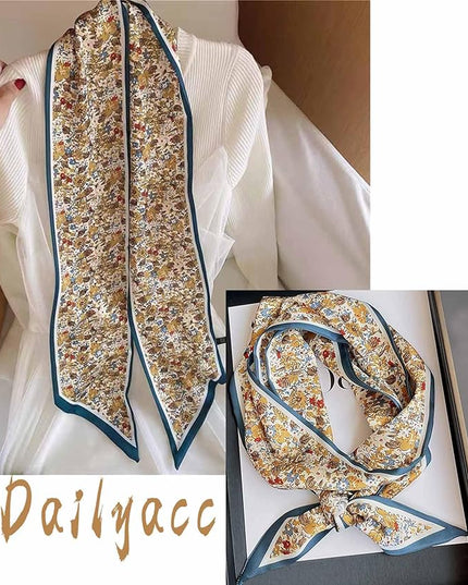 Dailyacc Hair Scarf for Women Fashion Silky Satin Headscarf Wrap Breathable Lightweight Neck Scarves For Handbag