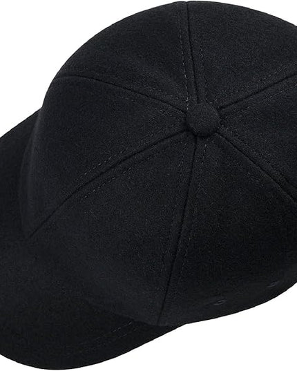 BOTVELA Wool Baseball Cap for Men Adjustable Unstructured Tweed Hat