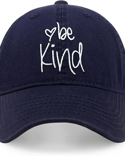 CHOK.LIDS Be Kind Trendy Womens Baseball Cap Unisex Fashion Cotton Polo Style Fun Inspirational Saying Seasonal Headwear