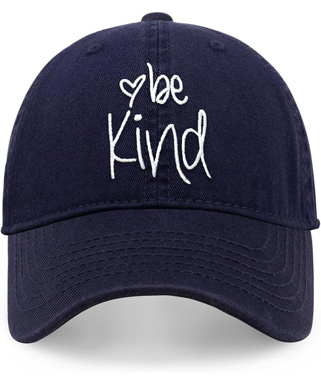 CHOK.LIDS Be Kind Trendy Womens Baseball Cap Unisex Fashion Cotton Polo Style Fun Inspirational Saying Seasonal Headwear