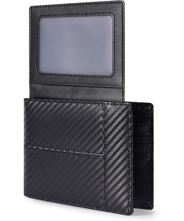 Swallowmall Leather Wallet for Mens Genuine Leather RFID Blocking Bifold Wallets with 2 ID Windows 13 Card Slots