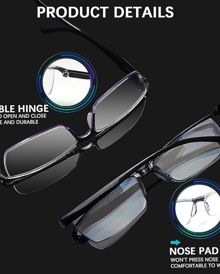 NORPERWIS Reading Glasses Men 3 pack Blue Light Blocking Readers Mens Spring Hinge Comfortable Glasses