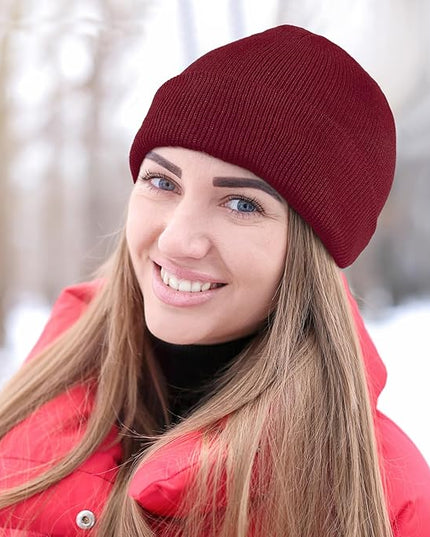 SATINIOR 50 Pack Winter Hats Bulk Beanies Unisex Knit Skull Caps Warm Stocking Hat for Adults Homeless