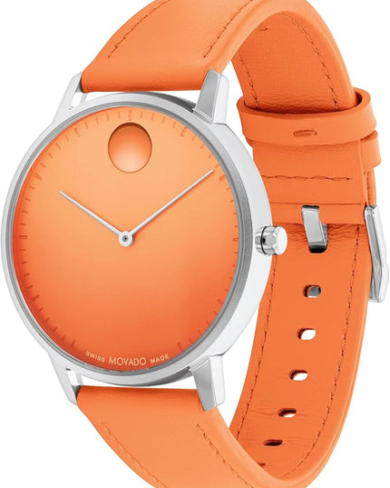 Movado Face Men's Luxury Quartz Watch - Swiss Movement - Water Resistance 30 Meters (3ATM) - Elegant Timepiece - Gift for Him - 41mm
