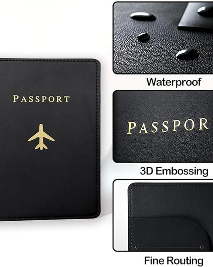 Sizobi Leather Passport Holder Covers Case, Passport Holder for Travel Women, International Travel Must Haves Travel Accessories for Women Men, Cruise Ship Essentials, Passport Book Travel Gifts