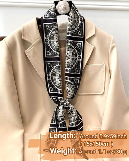 Dailyacc Hair Scarf for Women Fashion Silky Satin Headscarf Wrap Breathable Lightweight Neck Scarves For Handbag