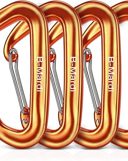 Carabiner Clips Heavy Duty 12kN (2697 lbs)-Lightweight Locking Carabiners for Camping, Hiking, Hammock, Dog Leash Harness, Outdoor and Gym etc, Keychains& Utility