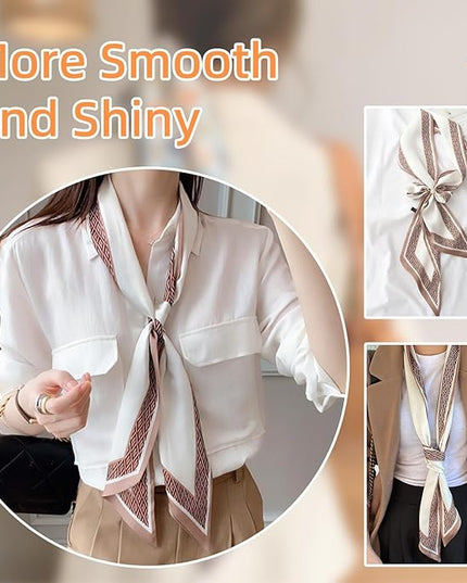 Dailyacc Hair Scarf for Women Fashion Silky Satin Headscarf Wrap Breathable Lightweight Neck Scarves For Handbag