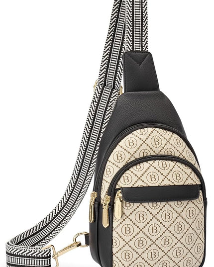 BOSTANTEN Small Sling Bag for Women Leather Crossbody Bags Fanny Pack Chest Bag for Travel