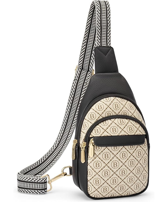 BOSTANTEN Small Sling Bag for Women Leather Crossbody Bags Fanny Pack Chest Bag for Travel