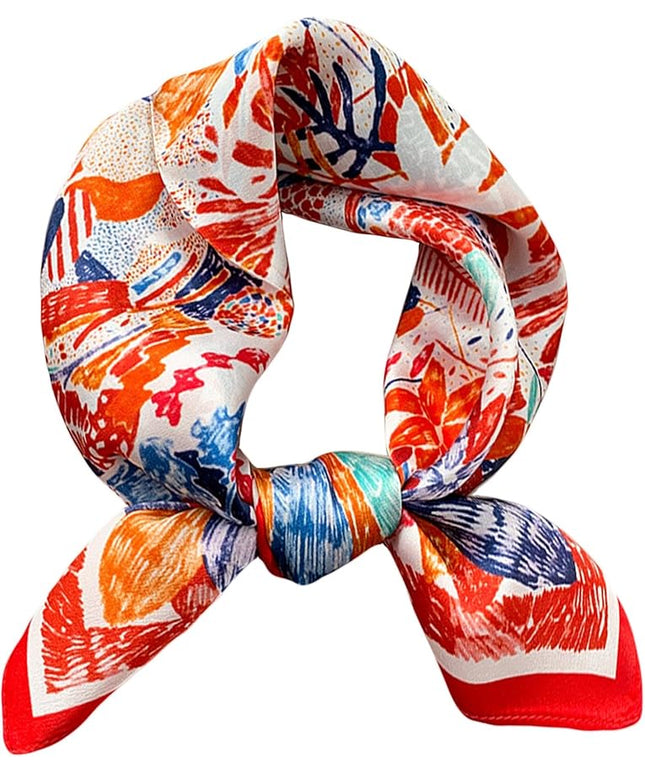 100% Mulberry Silk Scarf for Women Hair Lightweight Square Neckerchief Wrap For Head Scarves 21"