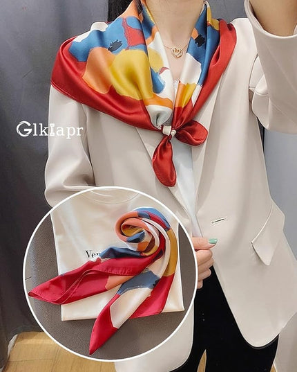 Satin Bandana Headscarf for Women Silky Hair Scarves for Fashion Lightweight