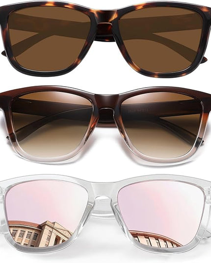 DANAMY Sunglasses Womens Polarized Sunglasses for Women Trendy Designer Mirrored UV400 Protection Sun Glasses