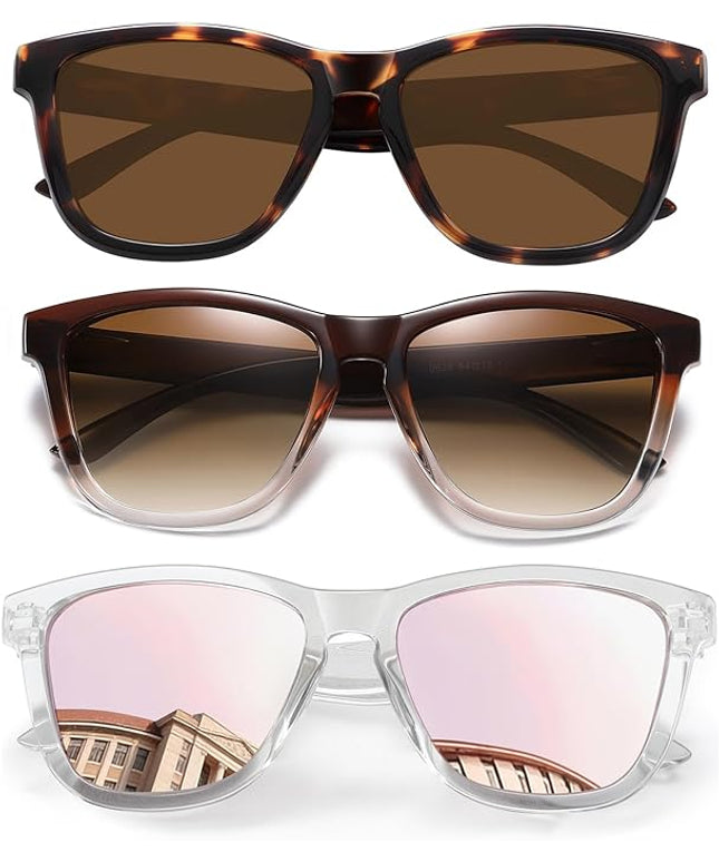 DANAMY Sunglasses Womens Polarized Sunglasses for Women Trendy Designer Mirrored UV400 Protection Sun Glasses