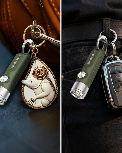 A11 Rechargeable Keychain Flashlight -Pocket Mini Flashlight,Key-Chain 500 High Lumens,EDC Flashlights,Waterproof Small Lightweight for Everyday Carry, Camping, Hiking, Emergency