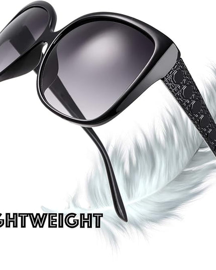 The Fresh Women's Oversized Square Jackie O Cat Eye Hybrid Butterfly Fashion Sunglasses - Exquisite Packaging