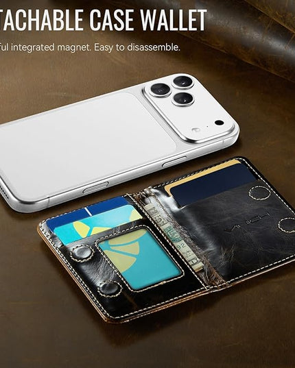Vinich for MagSafe Wallet Magnetic RFID Blocking Card Holder Compatible with MagSafe Phones and Cases, Strong Magnet Minimalist Phone Wallet for iPhone 17/16/15/14/13/12/Pro/Max/Plus, Luxury Coffee