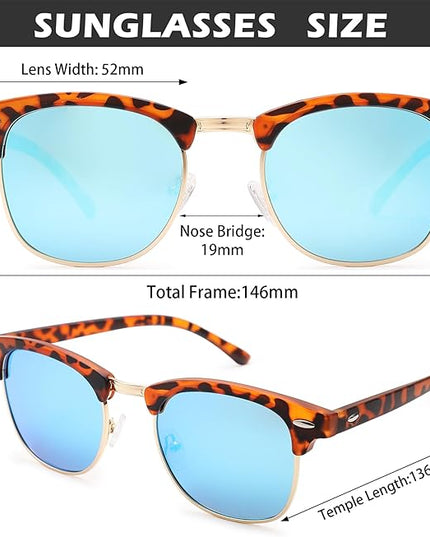 Pro Acme Semi-Rimless Polarized Sunglasses UV 400 Protection for Women Men