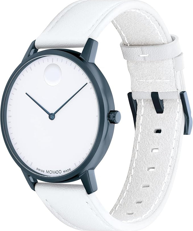 Movado Face Men's Luxury Quartz Watch - Swiss Movement - Water Resistance 30 Meters (3ATM) - Elegant Timepiece - Gift for Him - 41mm
