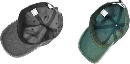 YEANIY Vintage Washed Cotton Plain Baseball Caps Adjustable Unstructured Soft Blank Casual Dad Ball Hats for Men Women