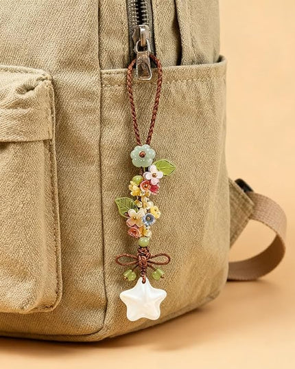Ice-transparent Star Phone Charm Cute Bow Leaf Flower Phone Charms Strap Aesthetic Cellphone Keychain Camera Charm Strap Bag Hanging Pendant Decorations Handbag Charms Accessories Womens Keychain
