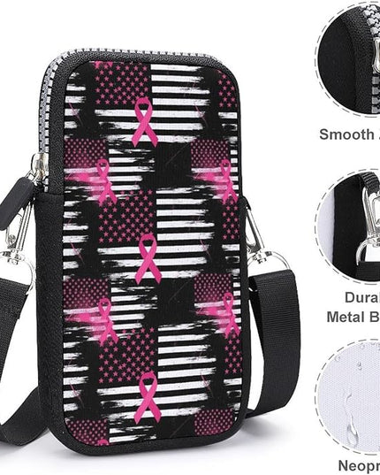 Unisex Small Crossbody Bags, Women Men Portable Adjustable Crossbody Phone Wallet Pouch