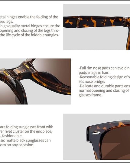 Joopin Square Sunglasses Polarized UV Protection Trendy Designer Sun Glasses Men Women