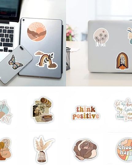 Vintage Aesthetic Stickers 50 Pcs, Vinyl Waterproof Stickers for Water Bottles Laptop Phone Computer Guitar (1)