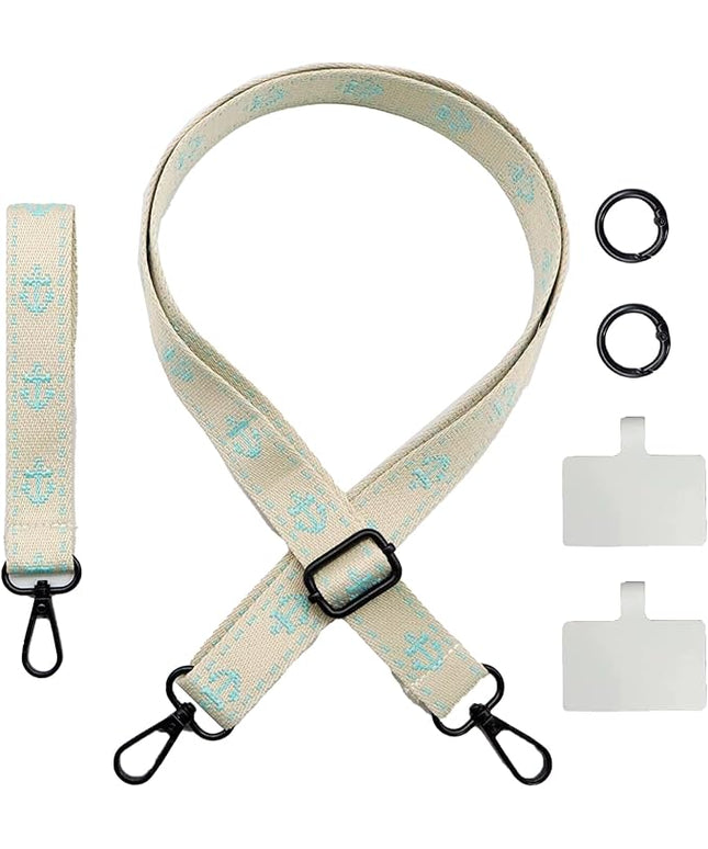Adjustable 1" Width Phone Crossbody Lanyard and Wristlet Strap - Gift For The Lover In Your Life